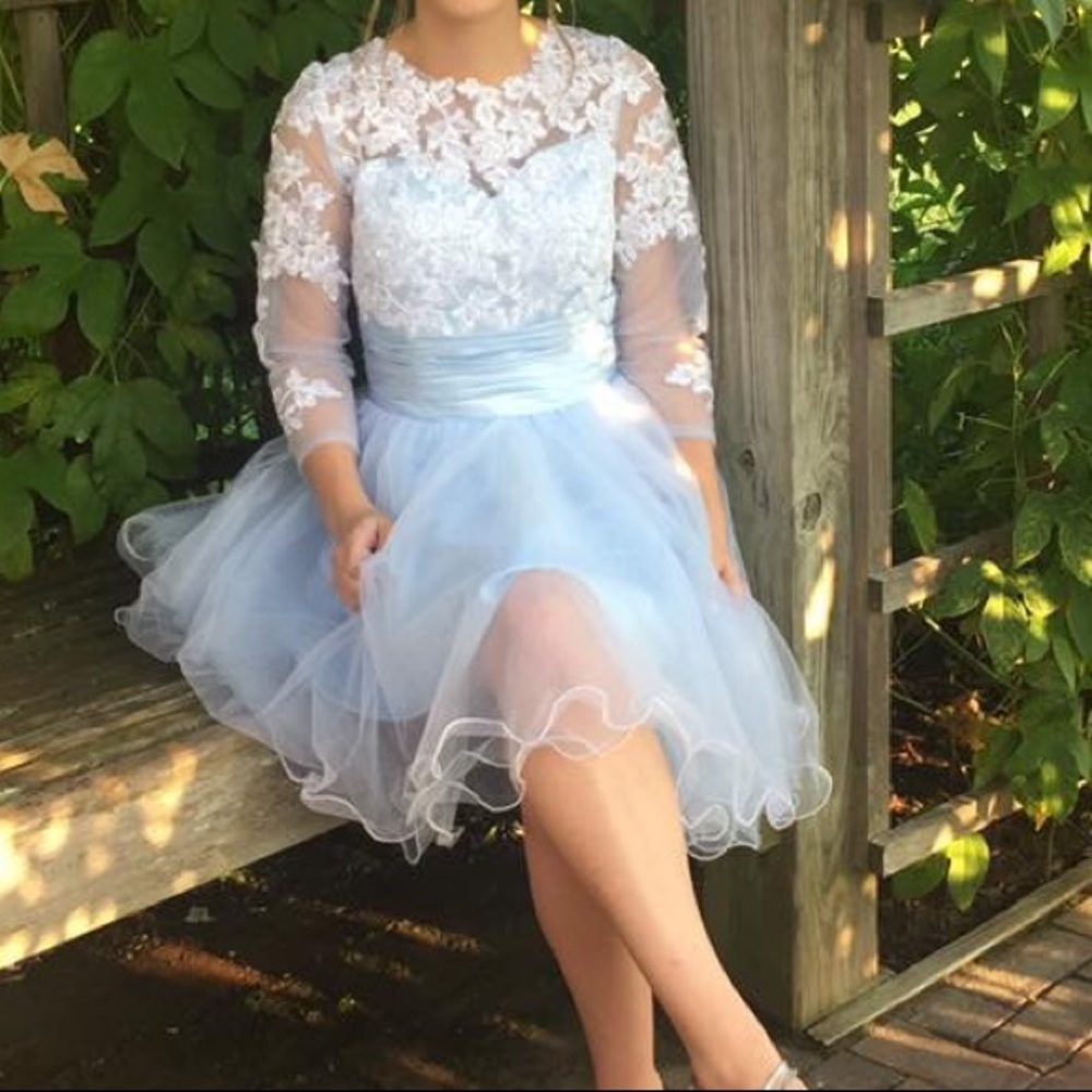 Baby blue homecoming dress